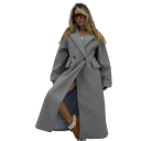 cappotto lungo con bottoni facing